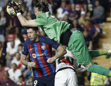 Leaders Barcelona suffered only their third La Liga defeat of the season as Rayo Vallecano secured a memorable win