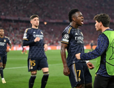 Vinicius hits brace as Real Madrid come back to snatch draw at Bayern